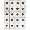 Image 1 : Sheet of 19 assorted Canadian Pennies, 1 US Penny - 1950 to 1985 (US 1969)