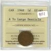 Image 1 : 1948 Graded Canadian Penny - EF-40: A To Large Denticle