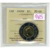 Image 1 : 2000W ICCS graded, Canadian 2 dollar toonie coin - MS66