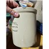 Image 8 : Medalta potteries redcliffe rare 1/2 gallon crock ( has a chip out of the top lip)and milk cream can