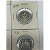 Image 3 : Canada 50 Cent, 6 Coins, 2 Coins for 1973, 1974, 1976, Bank Roll