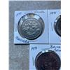 Image 2 : Canada $1 Dollar, 1 coin 1870-1970 Manitoba, 2 Coins 1871-1971 British Columbia Bank Roll