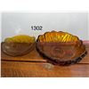 Image 2 : 2 vintage, amber glass bowls