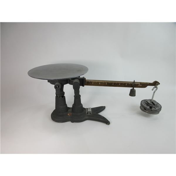 Fairbanks Morse + Co Scale With Weights- 24"L X 10"H X 10"D