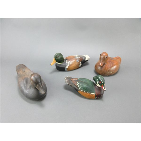 4 Wooden Decoys- Various Makers