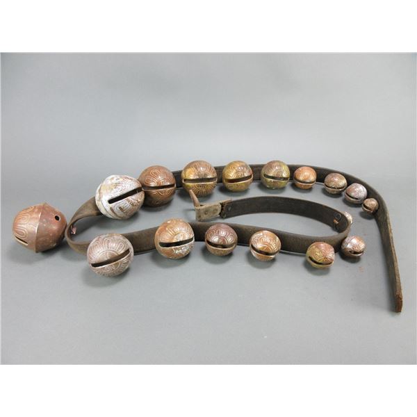 Sleigh Bells- 17 Bells From 1.25" To 3.5"- 73" X 1.5"