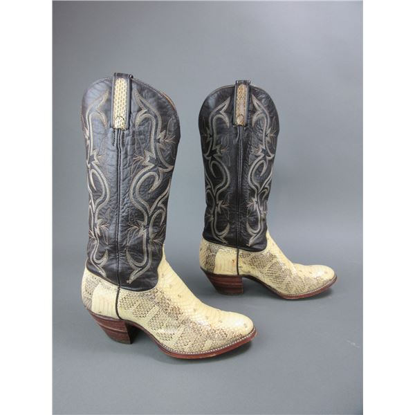 J Chisholm Snake Skin Boots- Size 6.5 M