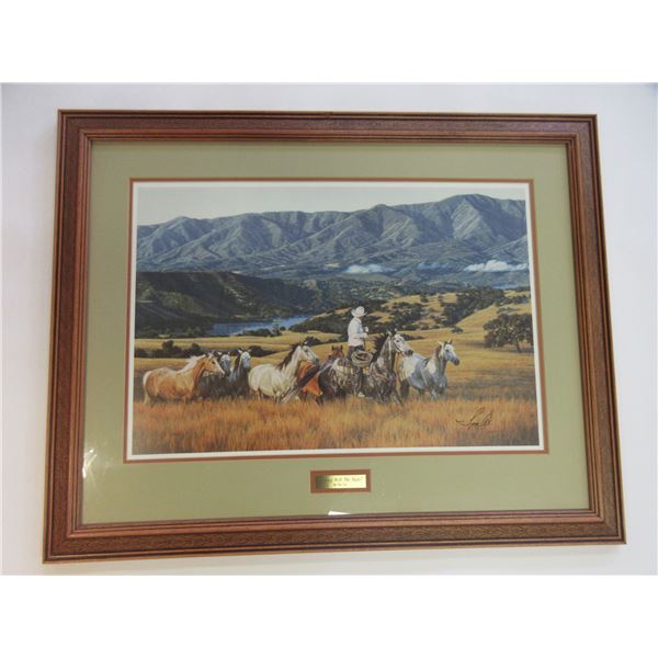 Signed And Numbered Tim Cox Print- "Running With The Mares"- 7/950- Certificate Of Authenticity- 34"