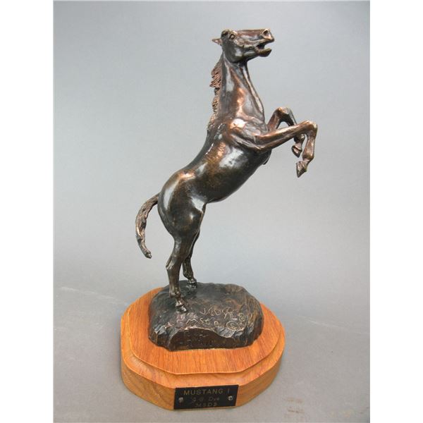JC Dye Original Bronze- "Mustang"- 25/25- Letter Of Authenticity- 10.5"H X 6" Base