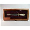 Image 1 : Bone Handled Damascus Dagger In Presentation Case- 8.5" Blade- 5" Handle