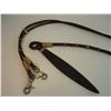 Image 2 : Leather Romal Reins With Rawhide Braiding- 97"