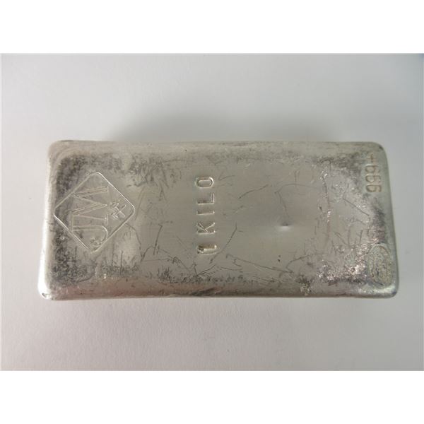 JM Kilo Silver Bar- .999+