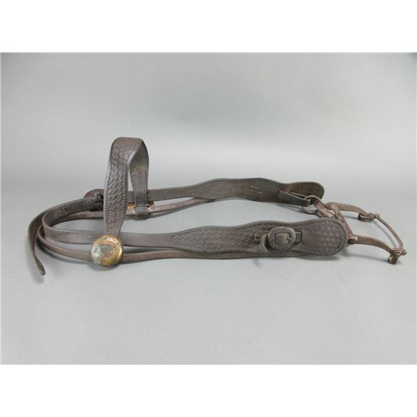 Old Basket Stamped Headstall- Conchos- Buermann Style Bar Bit