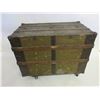 Image 4 : Old Flat Top Trunk With Cubby Holes- 36"W X 25"H X 20"D