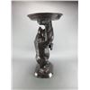 Image 3 : Cast Aluminum Bear With Tray- Base 12" X 10.5"- 26"H