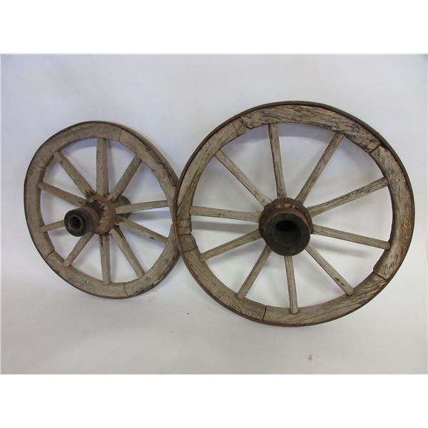 Pair Of Wagon Wheels- 32.5" - 31.5"