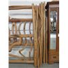 Image 2 : Elaborate Log Bed With Burls- Very Good Condition- All There- 82"H X 70.5"W