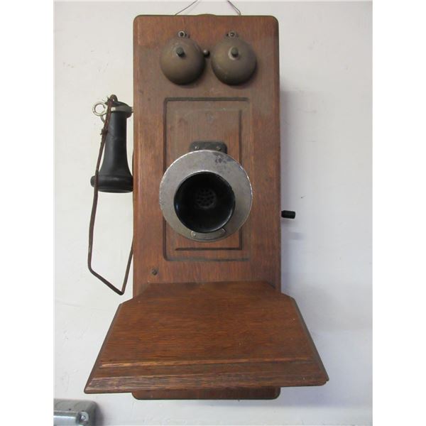 Antique Crank Wall Telephone- 26" X 9.5"