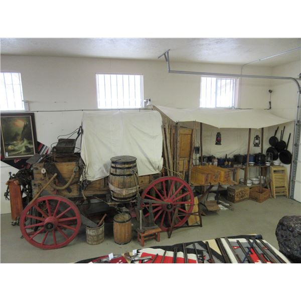 Complete Chuck Wagon With Harness And Collars- Has Every Accessory You Can Think Of- Recently Been U