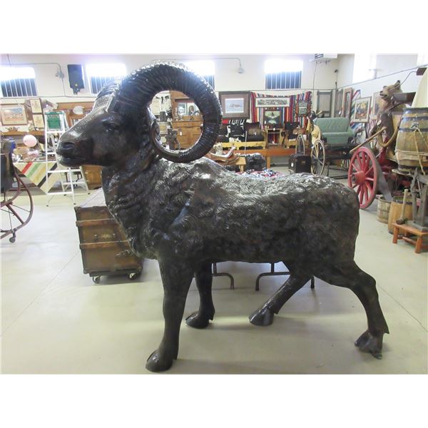 Cast Aluminum Big Horn Sheep- 62"L X 67"H X 19"D