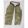 Image 1 : Unmarked White Angora Woolie Chaps- Basket Stamped Yoke- Pretty Good Condition- 34"