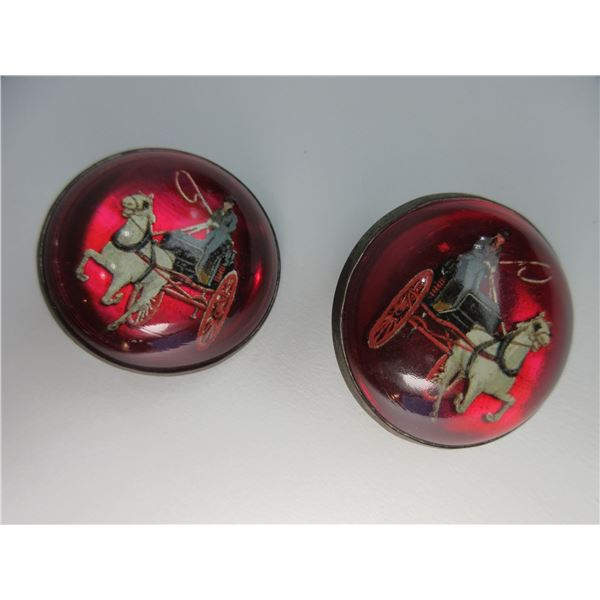 Pair Of Buggy Horse Rosettes- 1.75"