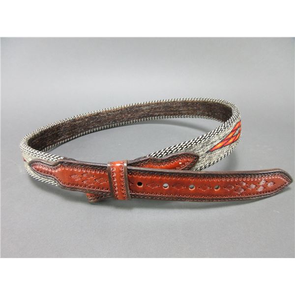 Deer Lodge Hitched Horsehair Belt- 38"L X 1.5"- 5 Colors
