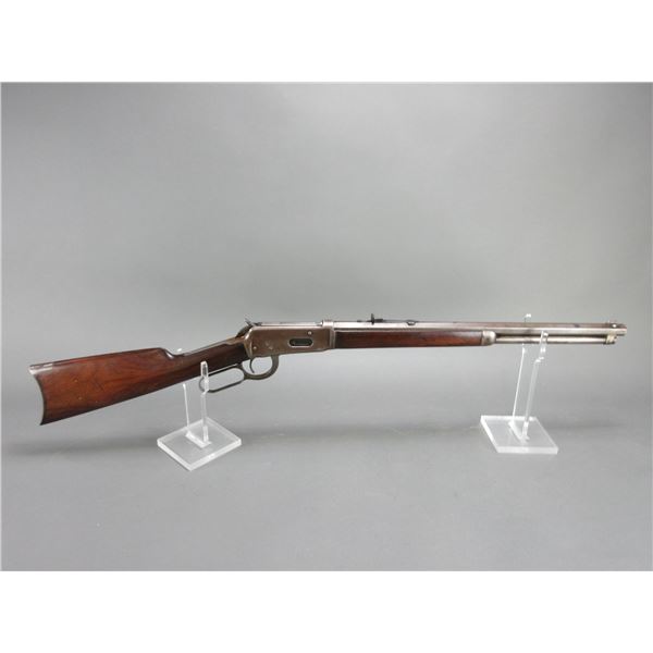 Winchester Model 1894 Lever Action Carbine- .38-55- 20" Octagon Barrel- Inlaid Stock- Repaired Tube-