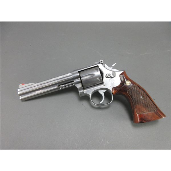 Smith And Wesson Model 686-3 Stainless Revolver- .357 Mag- 6" Barrel- Checkered Grips- Very Good Con