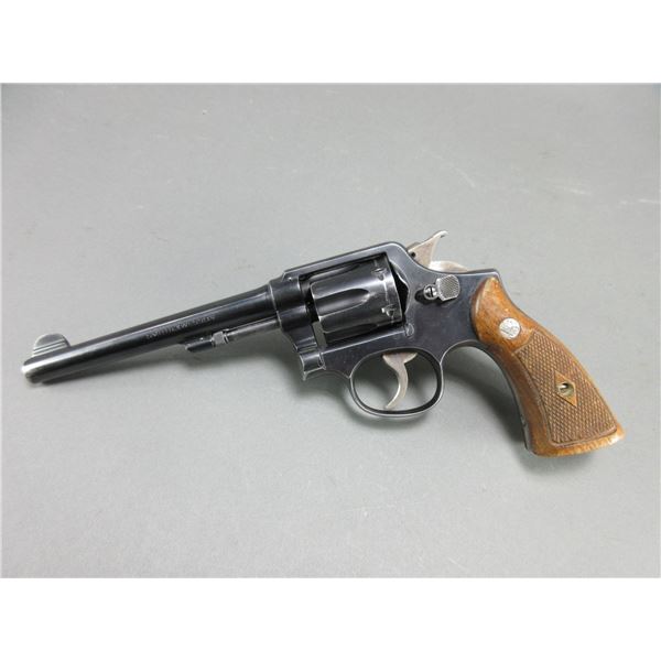 Smith And Wesson Revolver- .38 Spec- 6" Barrel- Diamond Checkered Grips- Good Condition- #8881