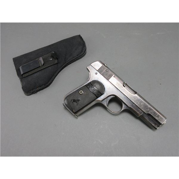 Colt Semi-Automatic Pistol- Patented 1903- .32 Rimless- 3.75" Barrel- Holster- Fair Condition- #3650