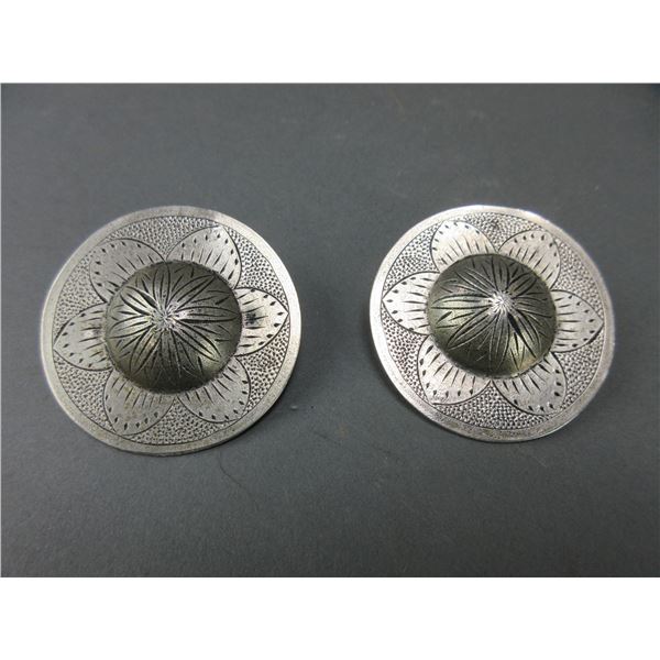 Marked JF CCSC Engraved Domed 2" Conchos