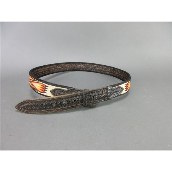 4 Color Deer Lodge Hitched Horsehair Belt- 43" X 1.5"
