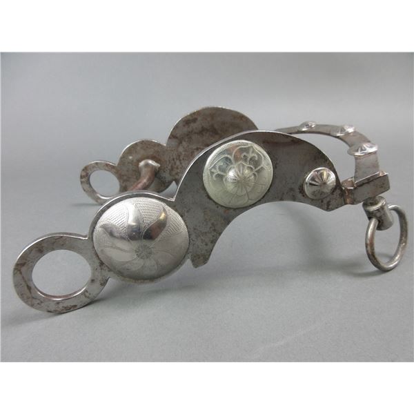 Heavy Duty Unmarked Canon City Prison Silver Overlaid Bit- Crescent Moon Cheek- Grazing Mouth- Slobb
