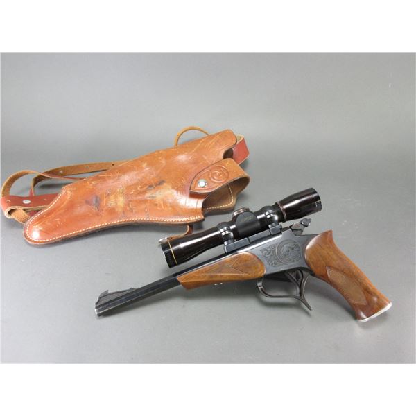 Thompson Center Arms Single Shot Pistol- .223- 10" Barrel- Checkered- Engraved- Leupold Scope- Great