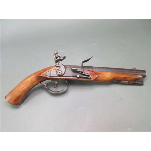 J Brown Flintlock Pistol- .72??- 8" Barrel- Good Condition- #NA