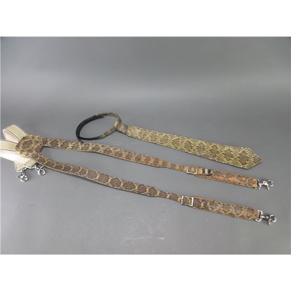 Rattlesnake Tie And Suspenders- Tie 20"- Suspenders 46"
