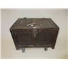 Image 1 : Old Stagecoach Strong Box With Key- Handles- 21"W X 12.5"H X 14"D