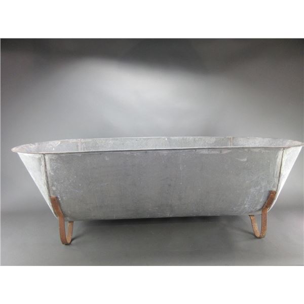 Vintage Galvanized Cowboy Bathtub 57"L X 24"W X 18"H