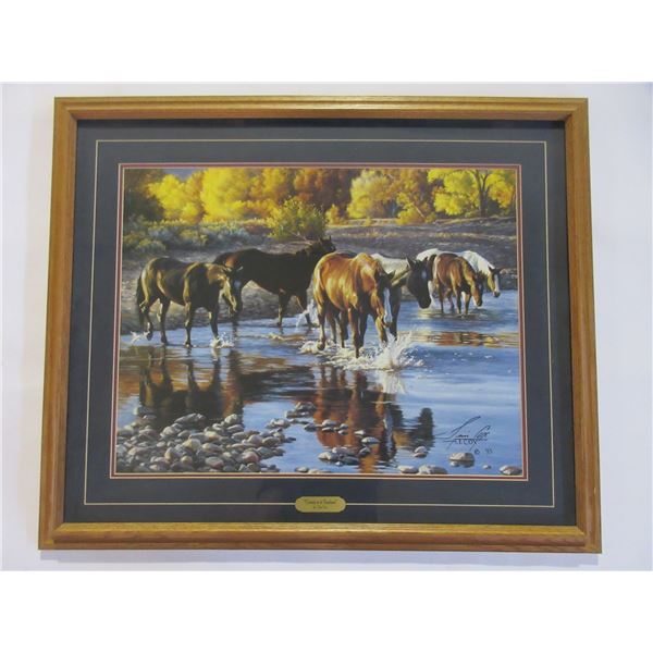 Signed Tim Cox Print- "Coming In At Sundown"- 35" x 28"