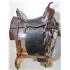 Image 5 : Old Highback Basket Stamped Saddle- 16.5" Seat- New Sheepskin And Skirts- New Tread On Stirrups- Str