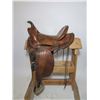 Image 3 : Marked HH Heiser Maker Denver Colo Basket Stamped Saddle- 14" Seat- Rough Sheepskin- Good Condition