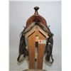 Image 7 : Marked HH Heiser Maker Denver Colo Basket Stamped Saddle- 14" Seat- Rough Sheepskin- Good Condition