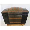 Image 4 : Refinished Dome Topped Trunk- Very Good Condition- 36.5"W X 25"H X 21"D