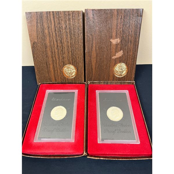 Two 1971 Eisenhower US Proof Dollars