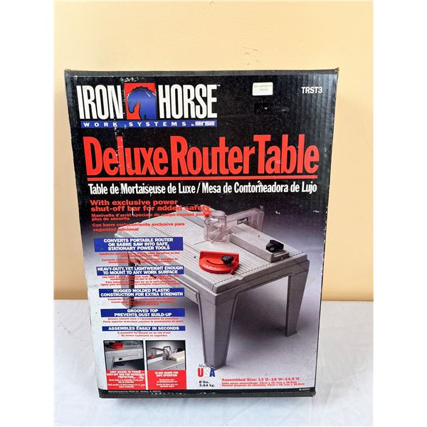 Iron Horse Deluxe Router Table. Model TRST3 - Sunrise Estate Services Ltd