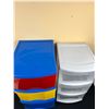 Image 2 : 2 Plastic Storage Drawers on Wheels