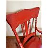 Image 2 : Red Wooden Rocking Chair