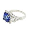 Image 3 : 5.56 ctw Tanzanite and 1.42 ctw Diamond 18KT White Gold Ring