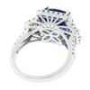 Image 4 : 5.56 ctw Tanzanite and 1.42 ctw Diamond 18KT White Gold Ring